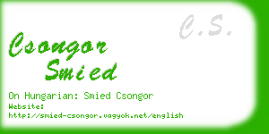 csongor smied business card